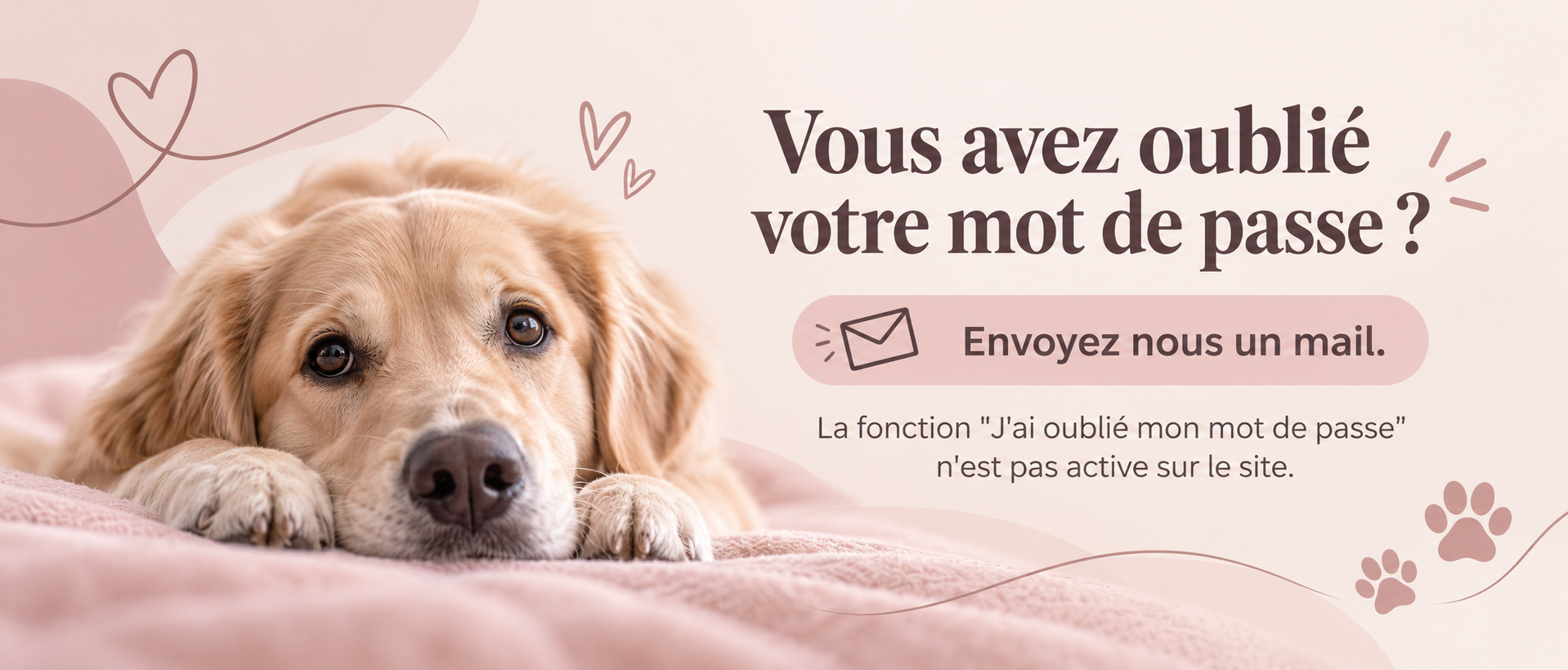 Mot de passe oubli&eacute;